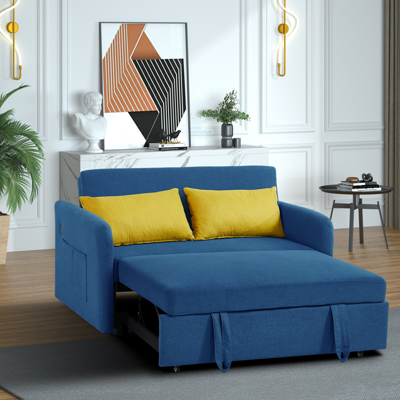 Ebern Designs 55.5 Upholstered Sleeper Sofa Reviews Wayfair